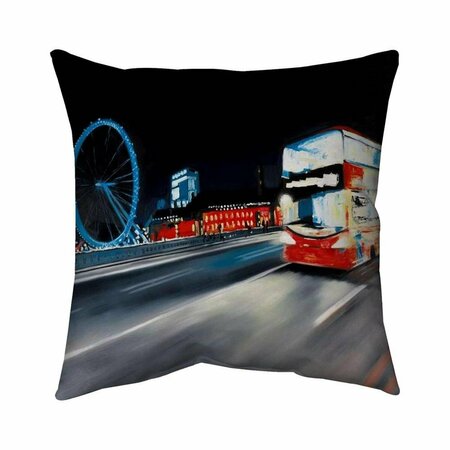 BEGIN HOME DECOR 26 x 26 in. Bus Travel by Night-Double Sided Print Indoor Pillow 5541-2626-CI283